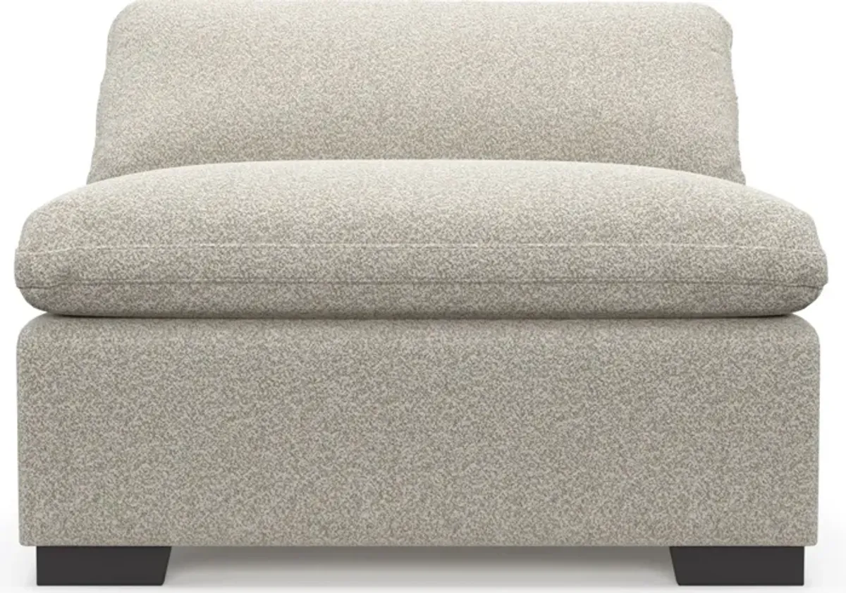 Plush Core Comfort Armless Chair - Muse Stone