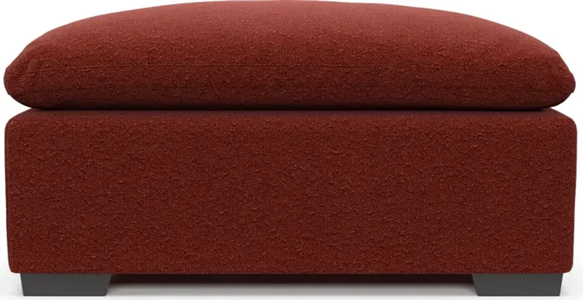 Plush Core Comfort Ottoman - Bloke Brick