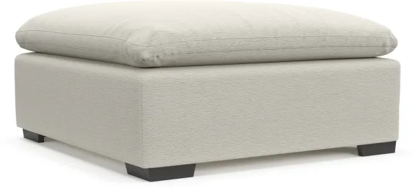 Plush Core Comfort Ottoman - Living Large White