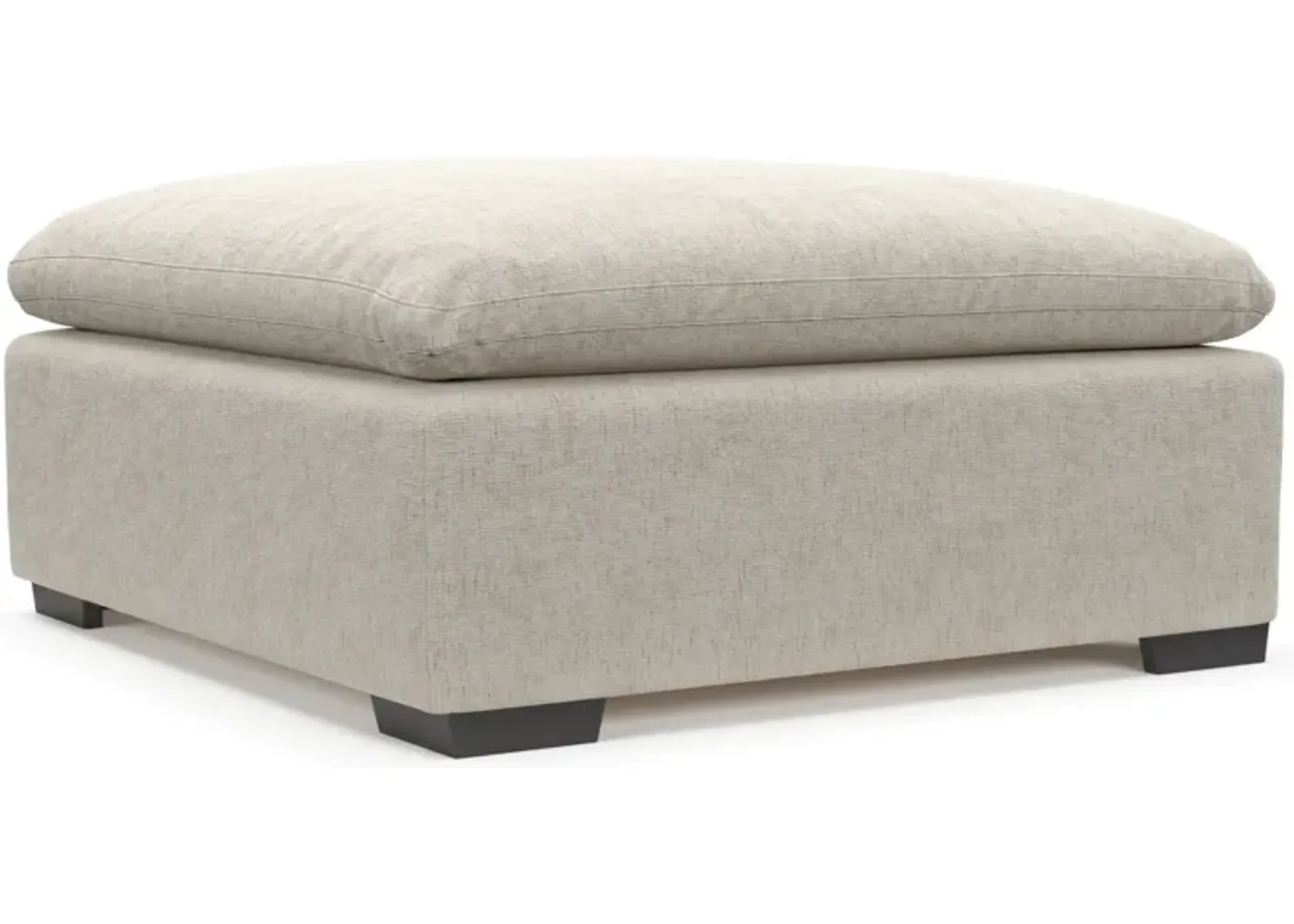 Plush Core Comfort Ottoman - M Ivory