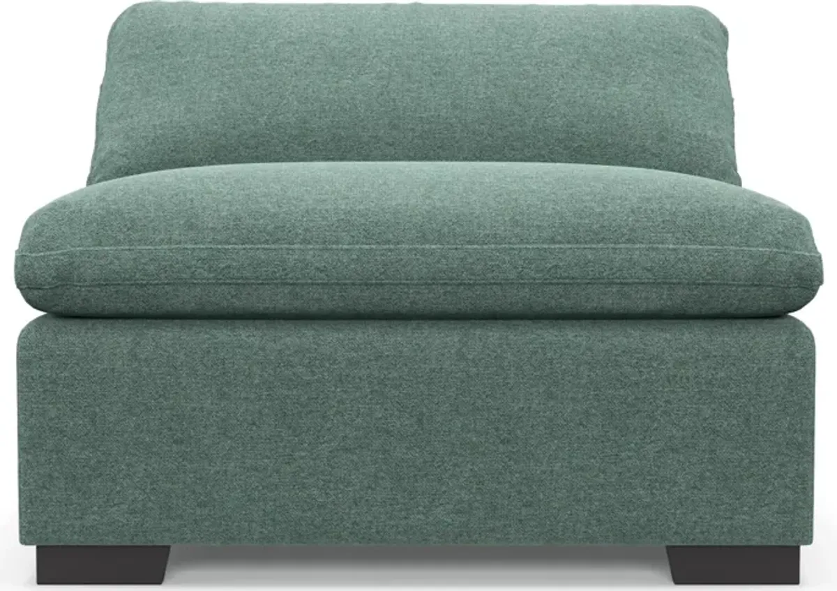 Plush Core Comfort Eco Performance Fabric Armless Chair - Bridger Jade