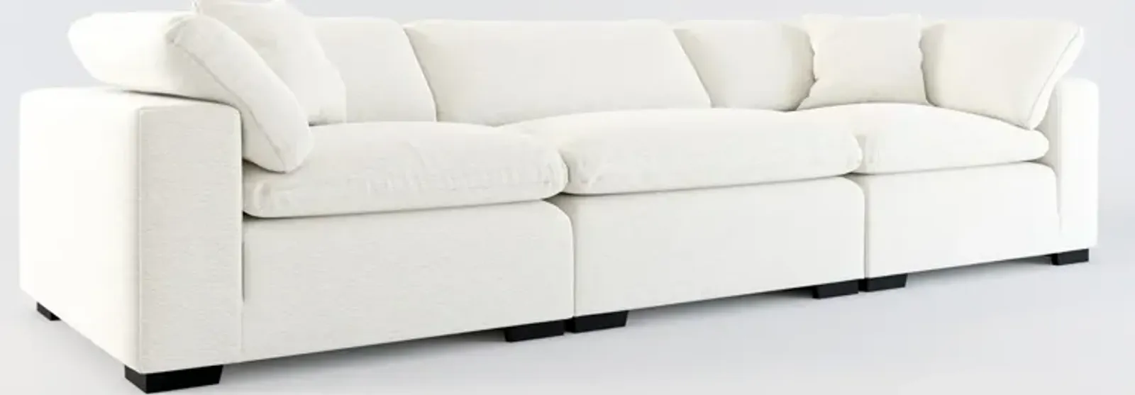 Plush Core Comfort 3-Piece Sofa - Living Large White