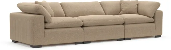 Plush Core Comfort Eco Performance Fabric 3-Piece Sofa - Liv Wicker