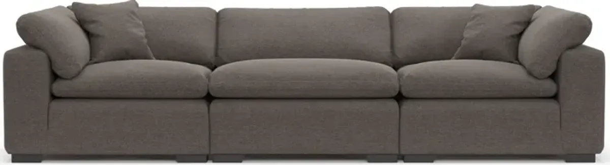 Plush Core Comfort Eco Performance Fabric 3-Piece Sofa - Presidio Steel