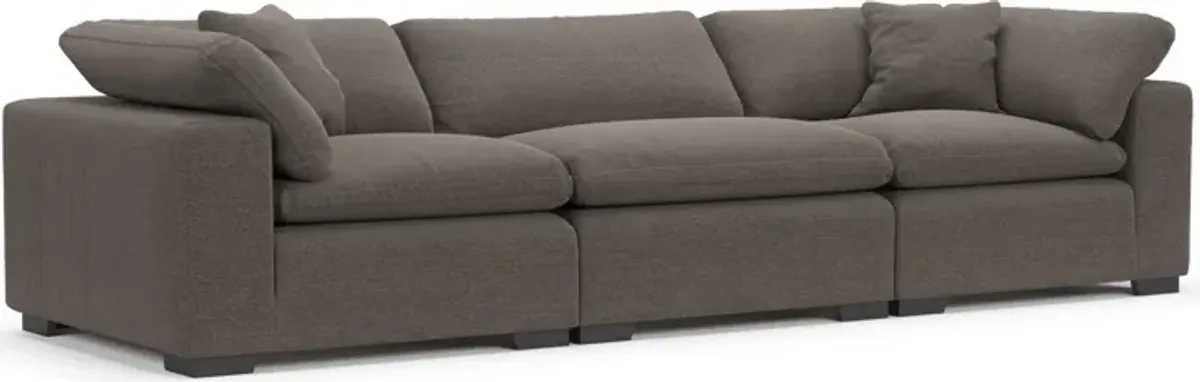 Plush Core Comfort Eco Performance Fabric 3-Piece Sofa - Presidio Steel