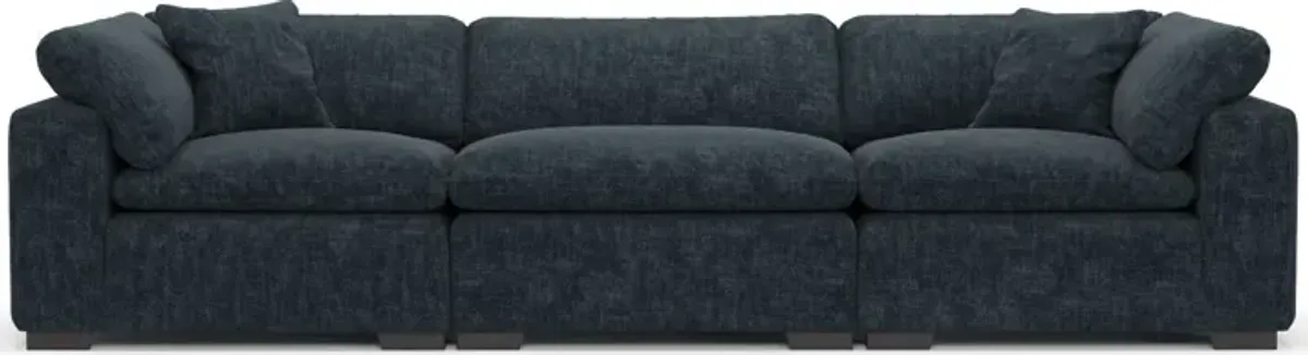 Plush Core Comfort Eco Performance Fabric 3-Piece Sofa - Argo Navy