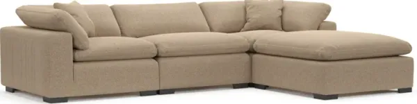 Plush Core Comfort Eco Performance Fabric 3-Piece Sofa and Ottoman - Liv Wicker