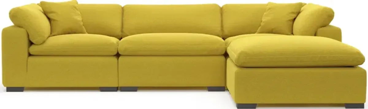 Plush Core Comfort 3-Piece Sofa and Ottoman - Bloke Goldenrod