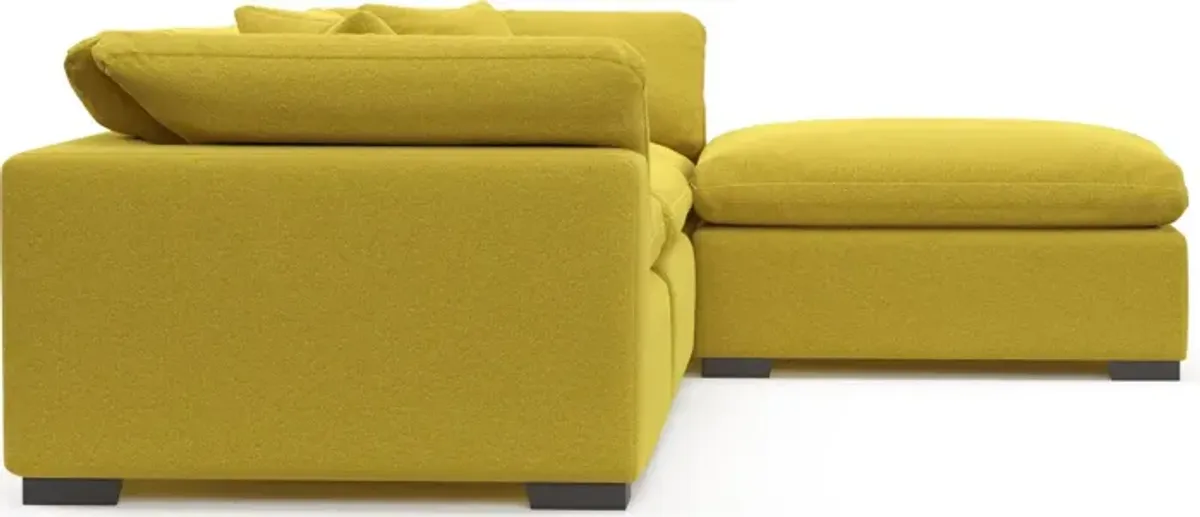 Plush Core Comfort 3-Piece Sofa and Ottoman - Bloke Goldenrod