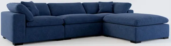 Plush Core Comfort 3-Piece Sofa and Ottoman - Oslo Navy