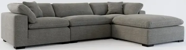 Plush Core Comfort 3-Piece Sofa and Ottoman - Curious Charcoal