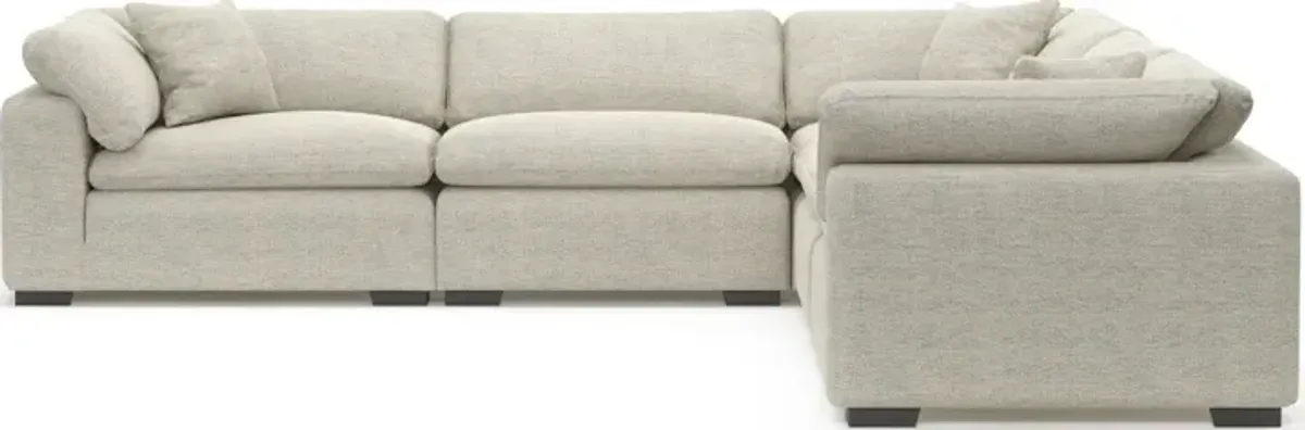 Plush Core Comfort 5-Piece Sectional - Merino Chalk