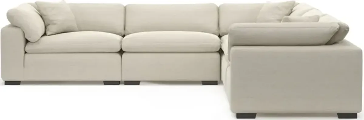 Plush Core Comfort 5-Piece Sectional - Curious Pearl