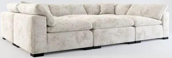 Plush Core Comfort 6-Piece Sectional - Hearth Cement