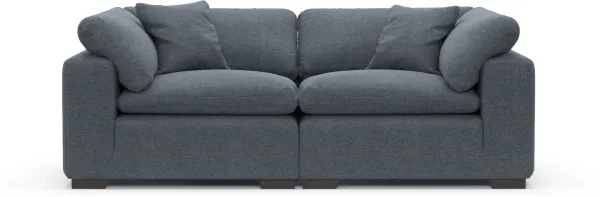 Plush Core Comfort Eco Performance Fabric 2-Piece Sofa - Bridger Navy