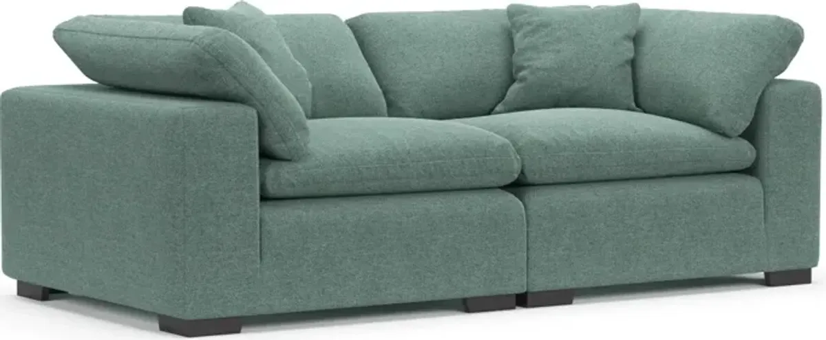 Plush Core Comfort Eco Performance Fabric 2-Piece Sofa - Bridger Jade