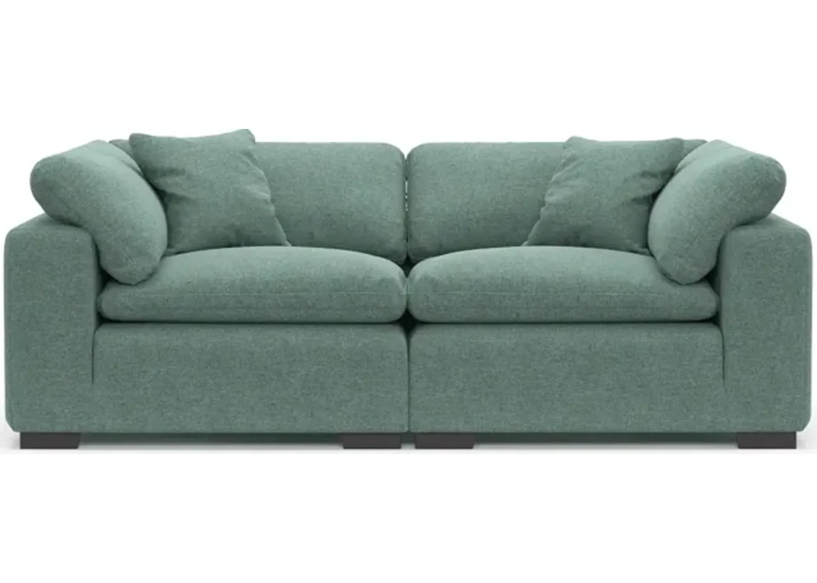 Plush Core Comfort Eco Performance Fabric 2-Piece Sofa - Bridger Jade