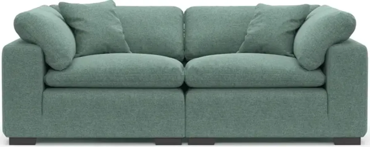 Plush Core Comfort Eco Performance Fabric 2-Piece Sofa - Bridger Jade