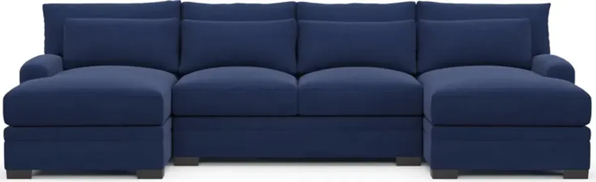 Winston Foam Comfort 3-Piece Sectional with Dual Chaise - Abington Indigo