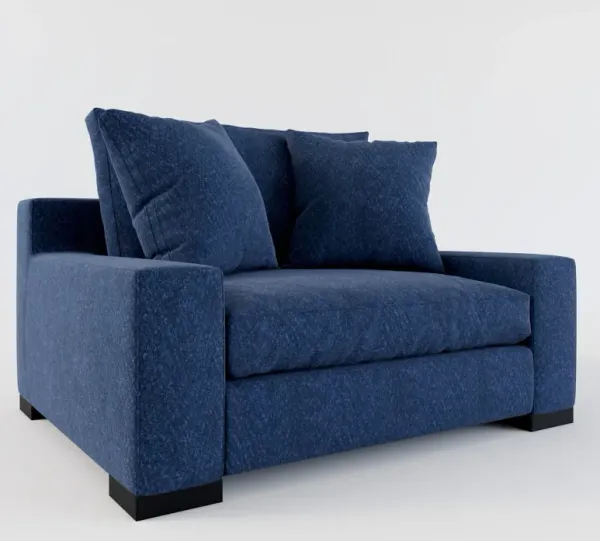 Ethan Foam Comfort Chair and a Half - Oslo Navy