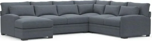 Boston Hybrid Comfort Sectional - Bridger Navy