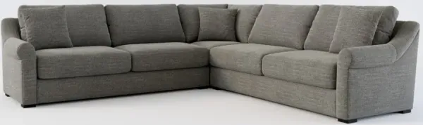 Bowery Foam Comfort 3-Piece Sectional - Curious Charcoal