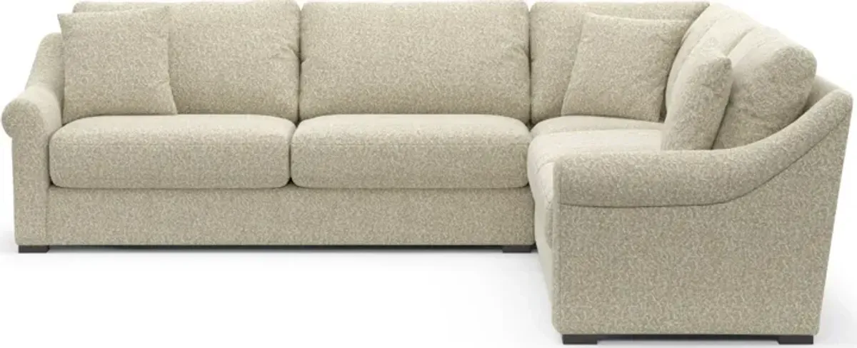 Bowery Foam Comfort 3-Piece Sectional - Bloke Cotton