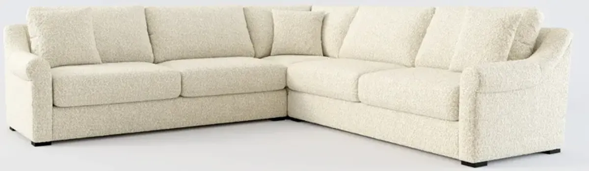 Bowery Foam Comfort 3-Piece Sectional - Bloke Cotton