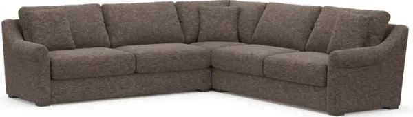 Bowery 3-Piece Foam Comfort Sectional  - M Walnut