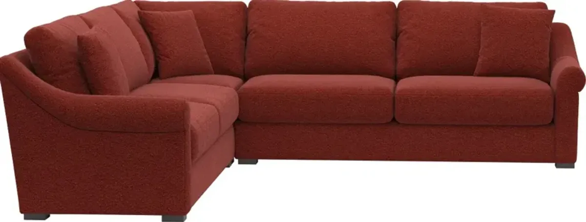 Bowery Foam Comfort 3-Piece Sectional - Bloke Brick