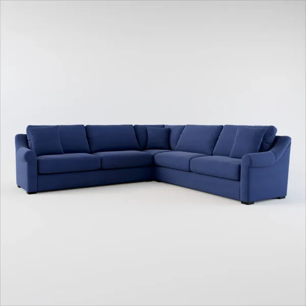Bowery 3-Piece Sectional - Abington TW Indigo