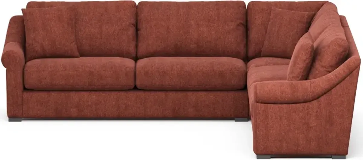 Bowery 3-Piece Sectional - Contessa Paprika