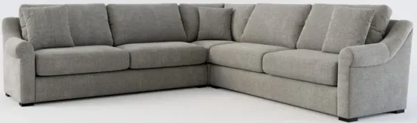 Bowery 3-Piece Sectional - Living Large Charcoal