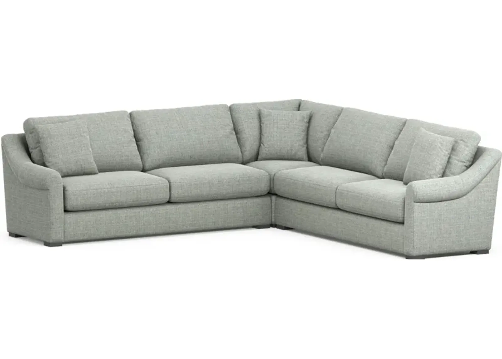 Bowery 3-Piece Sectional - Broderick Sea Glass