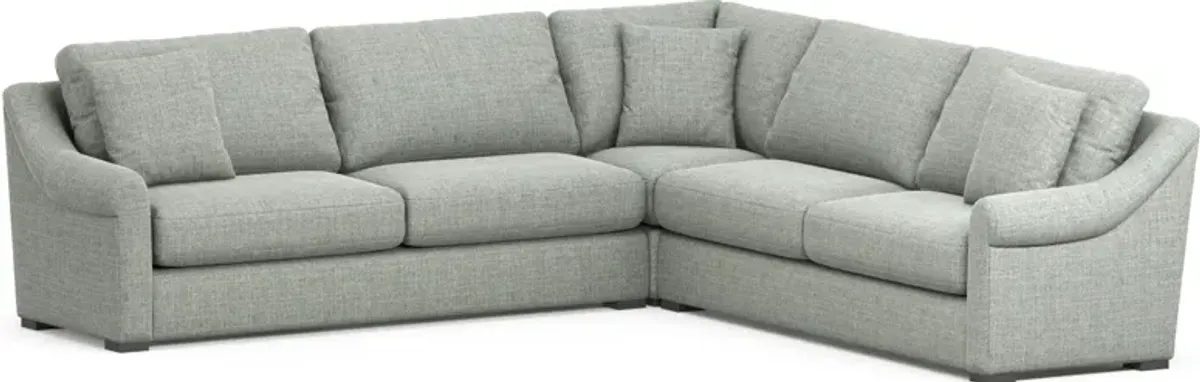 Bowery 3-Piece Sectional - Broderick Sea Glass