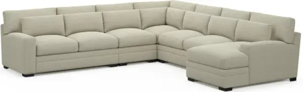 Boston Hybrid Comfort Sectional - Broderick Charcoal