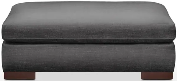 Ethan Foam Comfort Ottoman - Curious Charcoal