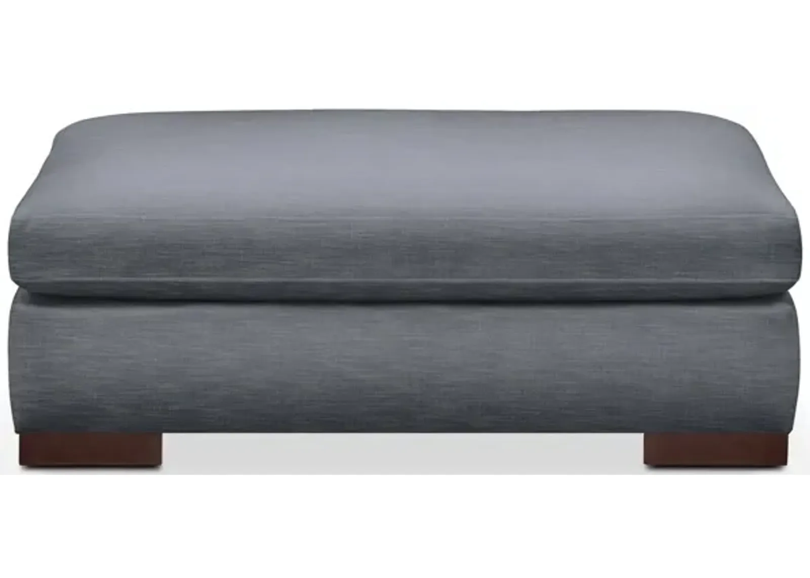 Ethan Foam Comfort Ottoman - Dudley Indigo