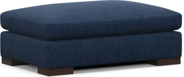 Ethan Hybrid Comfort Ottoman - Oslo Navy