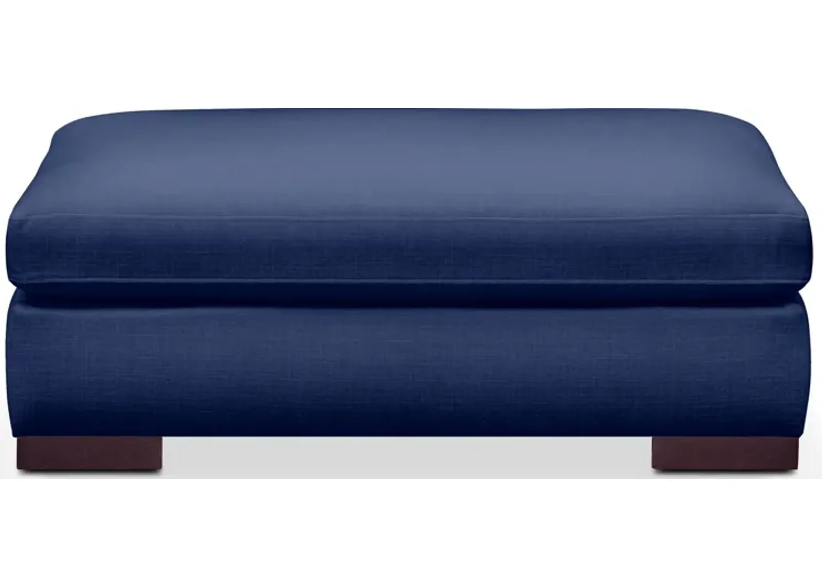 Ethan Hybrid Comfort Ottoman - Abington Indigo