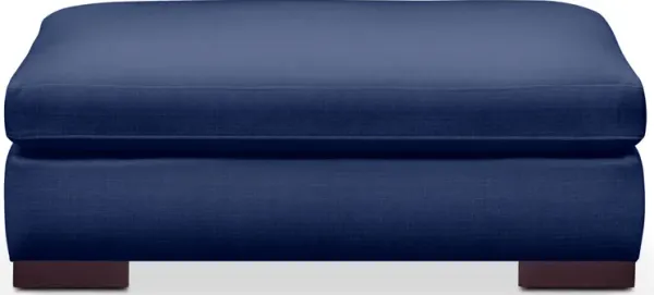 Ethan Hybrid Comfort Ottoman - Abington Indigo
