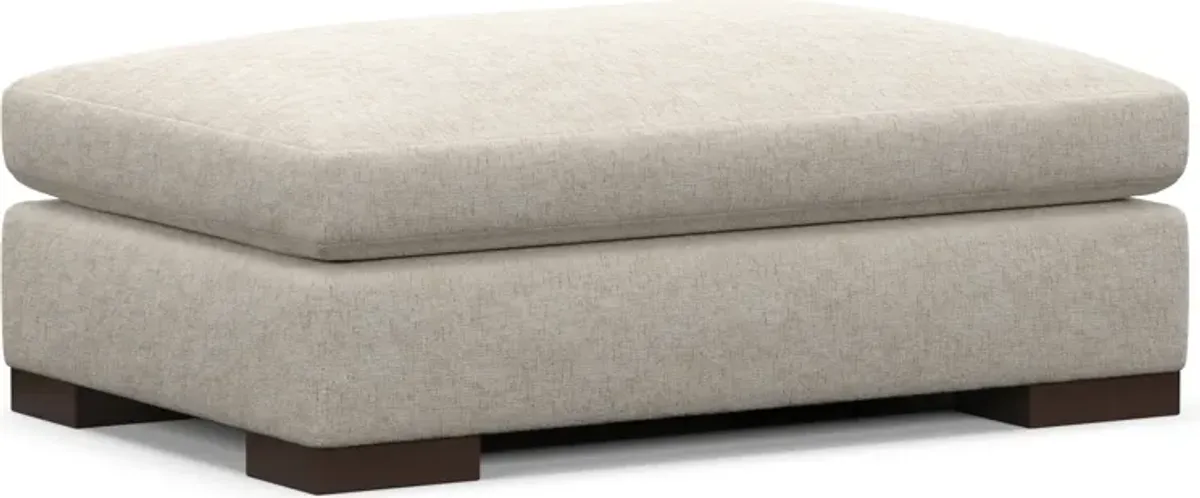 Ethan Hybrid Comfort Ottoman - M Ivory