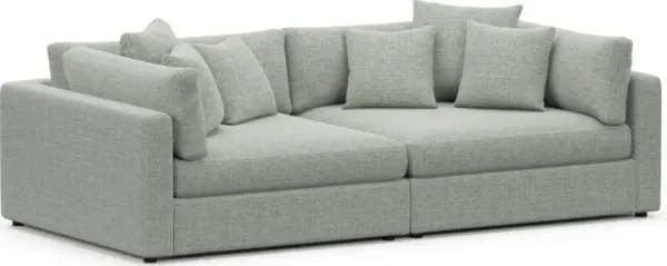 Sasha Foam Comfort Sofa - Broderick Sea Glass