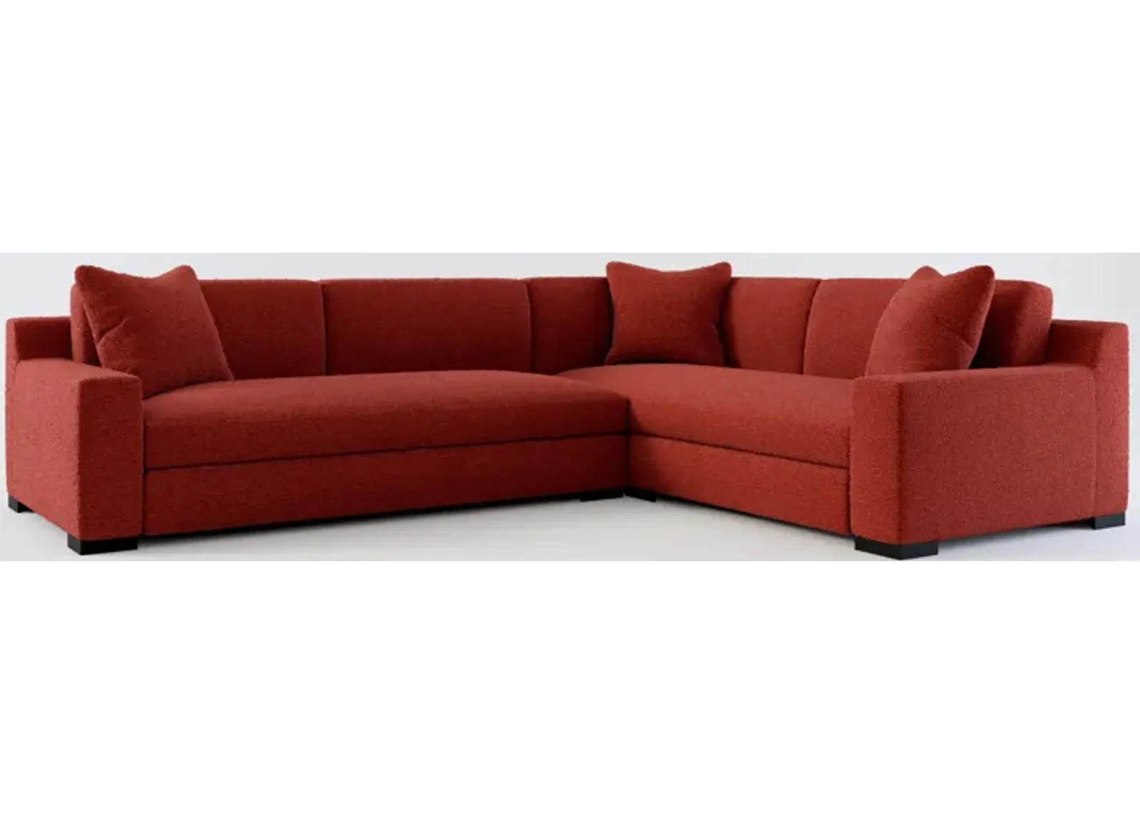 Ethan Foam Comfort 2-Piece Sectional with Left-Facing Sofa - Bloke Brick