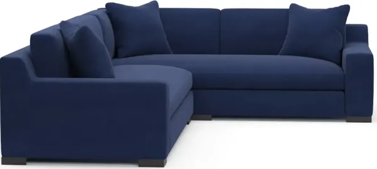 Ethan Foam Comfort 2-Piece Large Sectional with Left-Facing Sofa - Abington Indigo