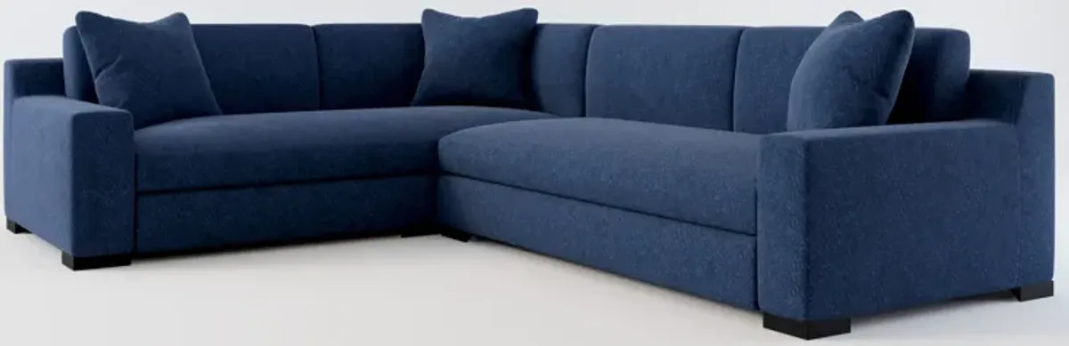 Ethan Foam Comfort 2-Piece Sectional with Right-Facing Sofa - Oslo Navy