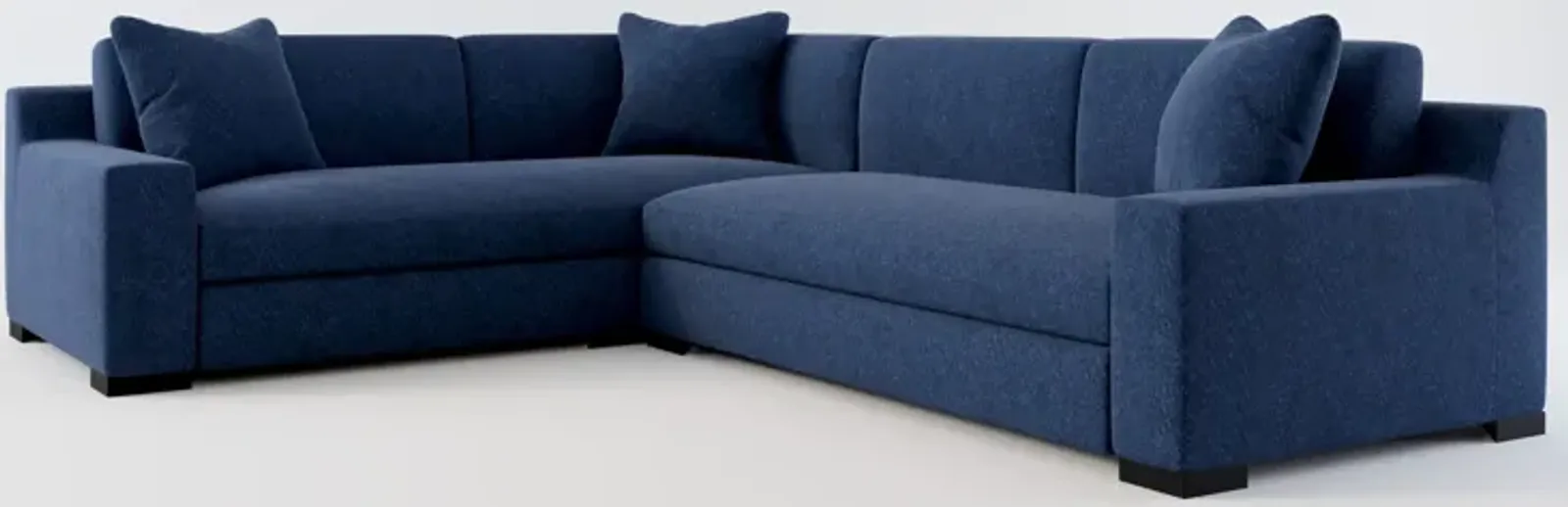 Ethan Foam Comfort 2-Piece Sectional with Right-Facing Sofa - Oslo Navy