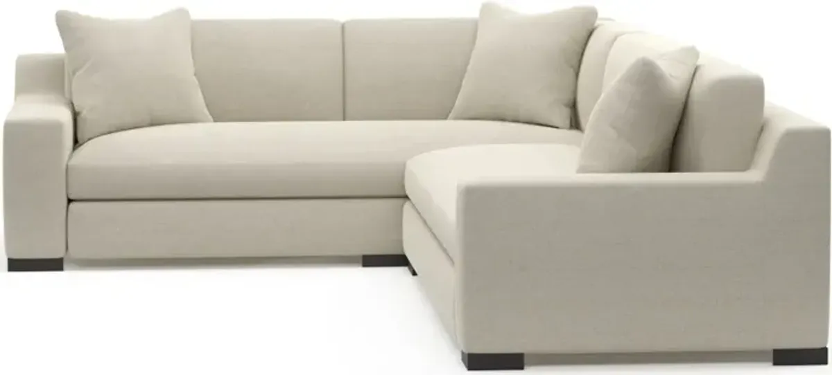 Ethan Foam Comfort 2-Piece Large Sectional with Right-Facing Sofa - Curious Pearl