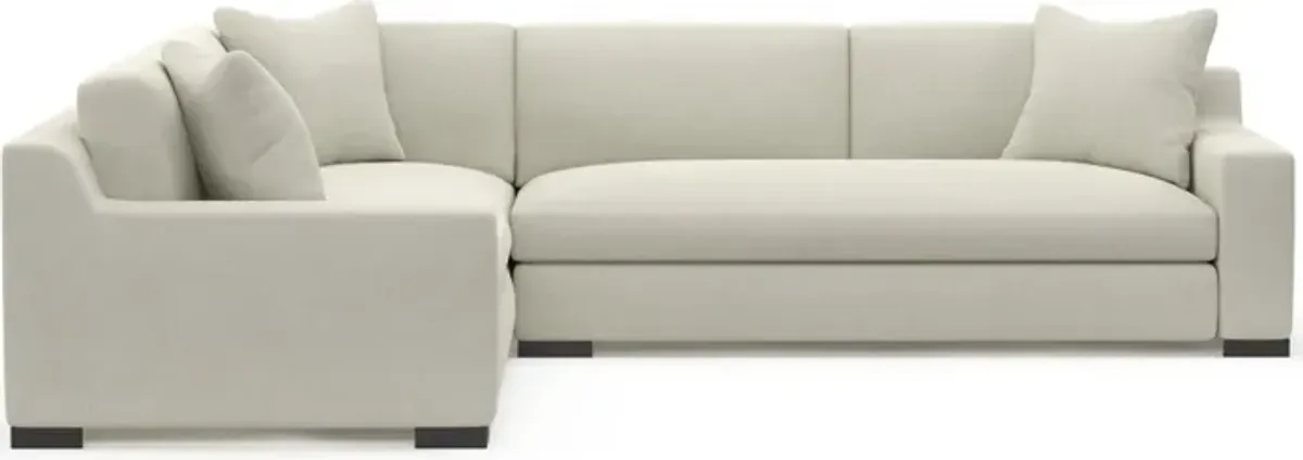 Ethan Foam Comfort 2-Piece Large Sectional with Right-Facing Sofa - Anders Ivory