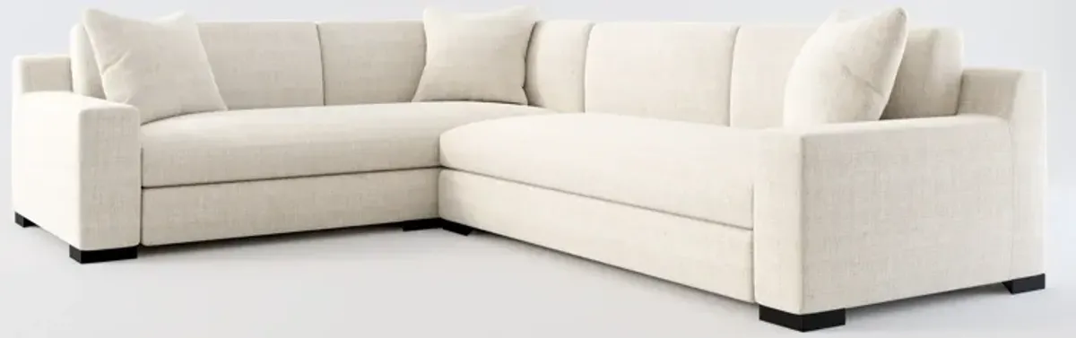 Ethan Foam Comfort 2-Piece Large Sectional with Right-Facing Sofa - Mason Porcelain